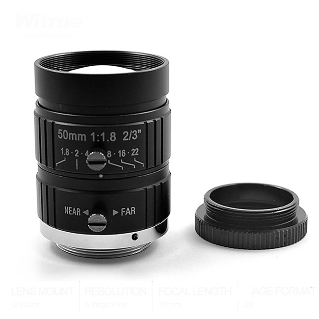 8MP CS-Mount CCTV Lens – 10-50mm Varifocal, Manual Iris F2.8, IR Compatible, 1/1.8 Sensor